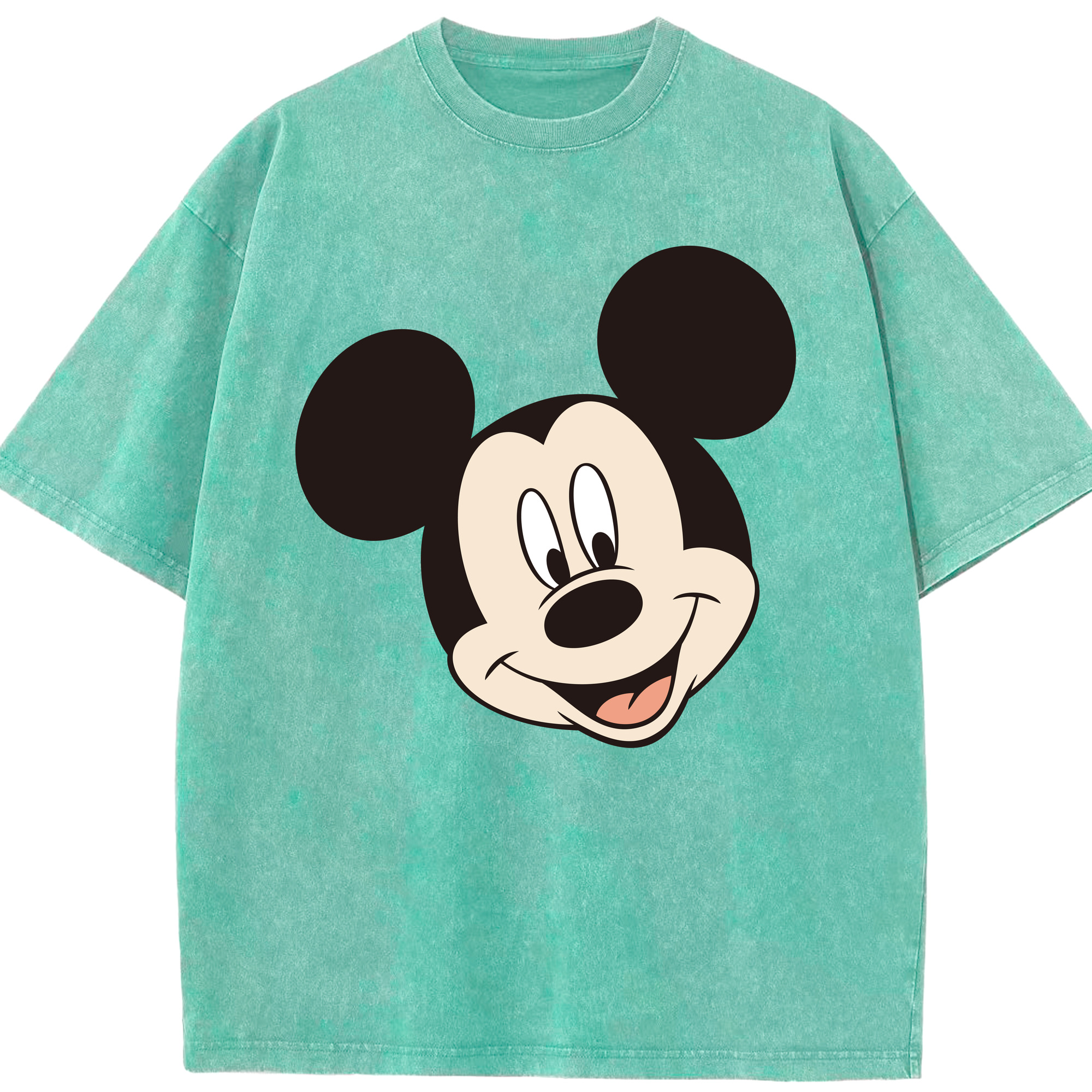 （画像用） ミッキーマウス Mickey Mouse 綿100% ヴィンテージ風 半袖Tシャツ（フロントプリント）